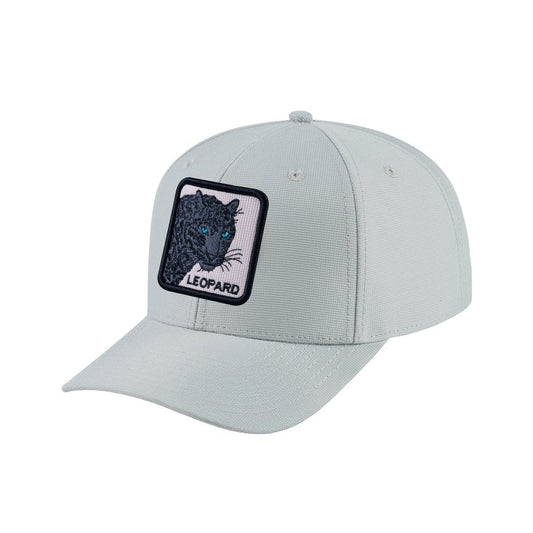 Leopard V2 6-Panel Baseball Cap with Light Grey front and Light Grey back