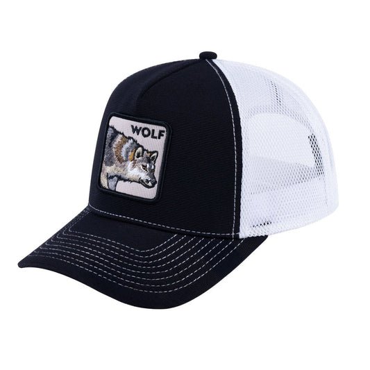 Wolf V2 5-Panel Trucker Hat with Black front and White back