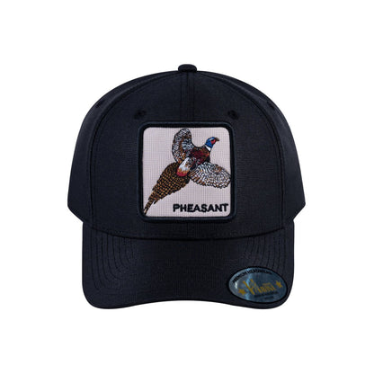 Pheasant V2 6-Panel Baseball Cap with Black front and Black back
