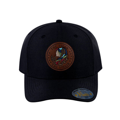 Virgo Zodiac V2 6-Panel Baseball Cap with Black front and Black back