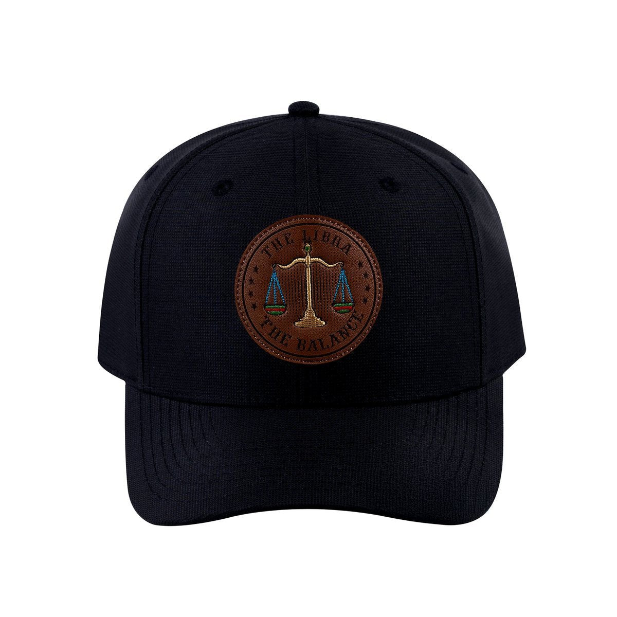 Libra Zodiac V2 6-Panel Baseball Cap with Black front and Black back