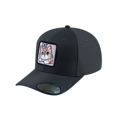 Cat V2 6-Panel Baseball Cap with Dark Grey front and Dark Grey back