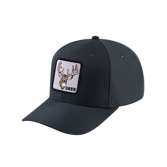 Deer V2 6-Panel Baseball Cap with Dark Grey front and Dark Grey back