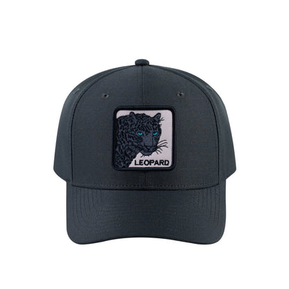 Leopard V2 6-Panel Baseball Cap with Dark Grey front and Dark Grey back