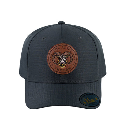 Aries Zodiac V2 6-Panel Baseball Cap with Dark Grey front and Dark Grey back