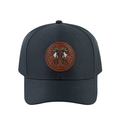 Gemini Zodiac V2 6-Panel Baseball Cap with Dark Grey front and Dark Grey back