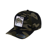 Bass V2 6-Panel Baseball Cap with Green Camo front and Green Camo back