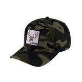 Deer V2 6-Panel Baseball Cap with Green Camo front and Green Camo back