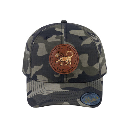 Leo Zodiac V2 6-Panel Baseball Cap with Green Camo front and Green Camo back