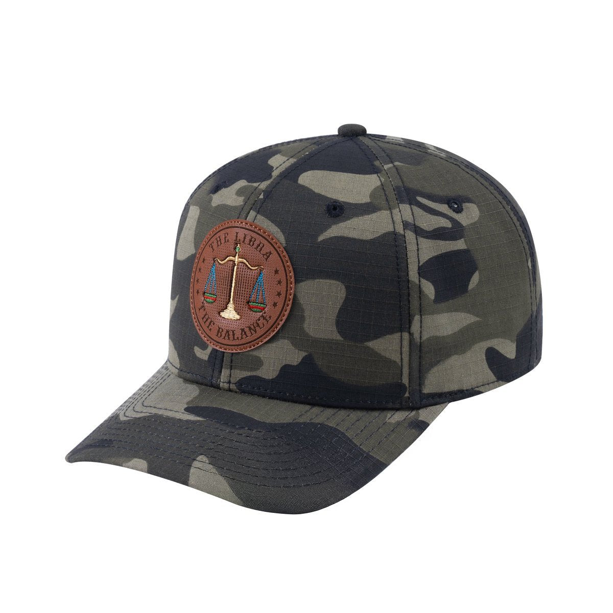 Libra Zodiac V2 6-Panel Baseball Cap with Green Camo front and Green Camo back