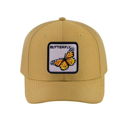 Butterfly V2 6-Panel Baseball Cap with Khaki front and Khaki back