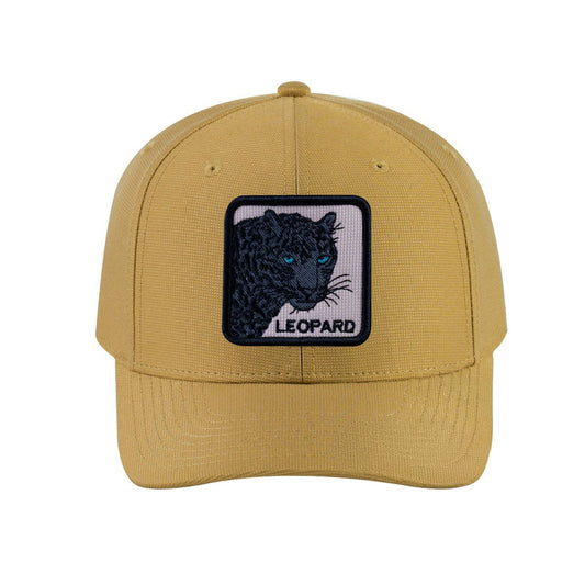 Leopard V2 6-Panel Baseball Cap with Khaki front and Khaki back
