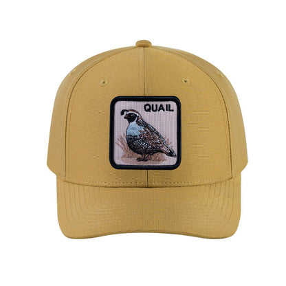 Quail V2 6-Panel Baseball Cap with Khaki front and Khaki back