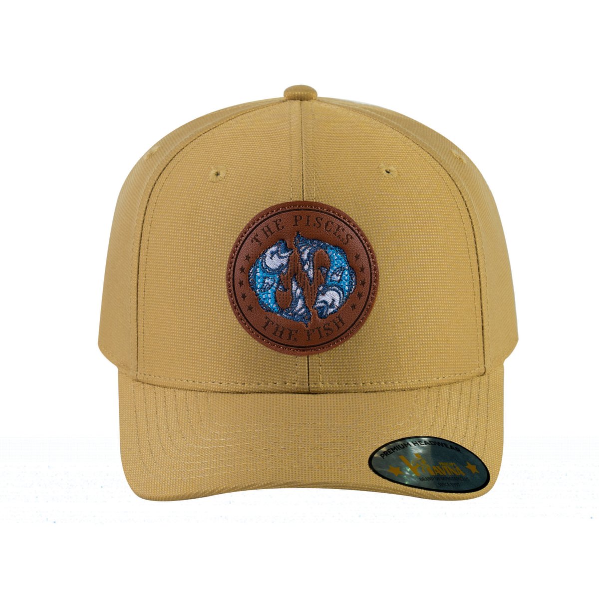 Pisces Zodiac V2 6-Panel Baseball Cap with Khaki front and Khaki back