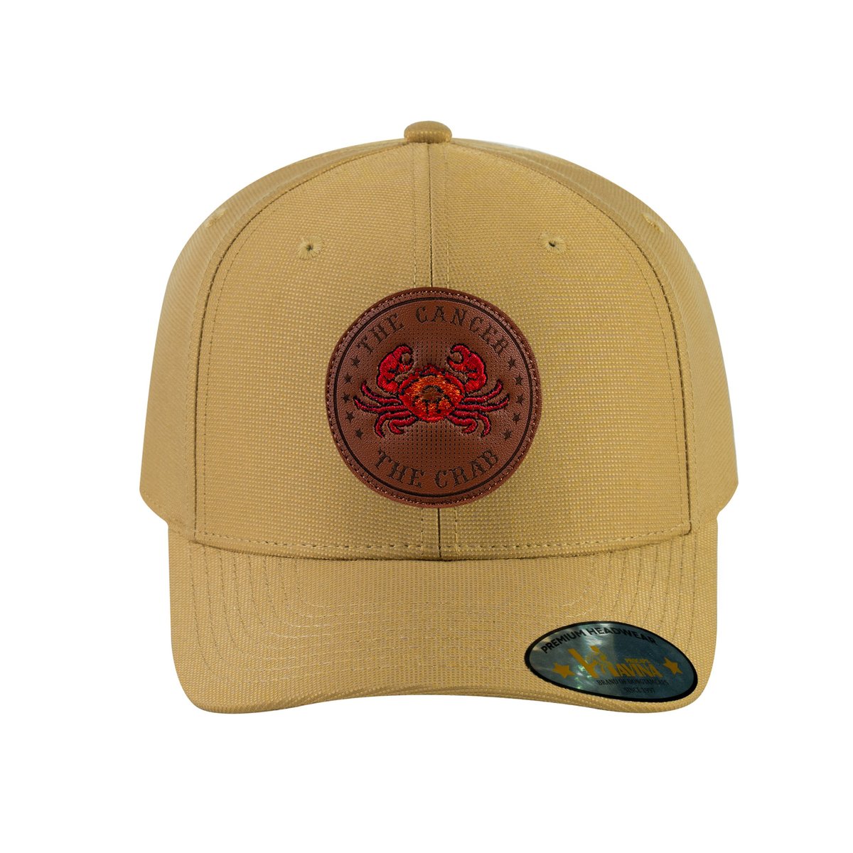 Cancer Zodiac V2 6-Panel Baseball Cap with Khaki front and Khaki back