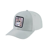 Cat V2 6-Panel Baseball Cap with Light Grey front and Light Grey back