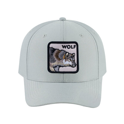 Wolf V2 6-Panel Baseball Cap with Light Grey front and Light Grey back