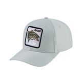 Bass V2 6-Panel Baseball Cap with Light Grey front and Light Grey back