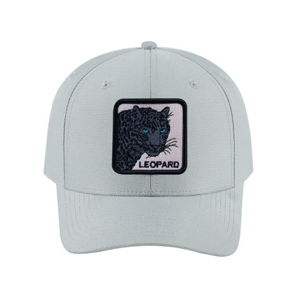 Leopard V2 6-Panel Baseball Cap with Light Grey front and Light Grey back