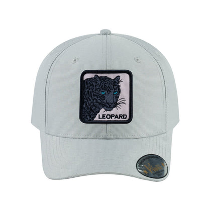 Leopard V2 6-Panel Baseball Cap with Light Grey front and Light Grey back