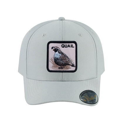 Quail V2 6-Panel Baseball Cap with Light Grey front and Light Grey back