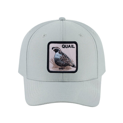 Quail V2 6-Panel Baseball Cap with Light Grey front and Light Grey back