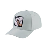 Goat V2 6-Panel Baseball Cap with Light Grey front and Light Grey back