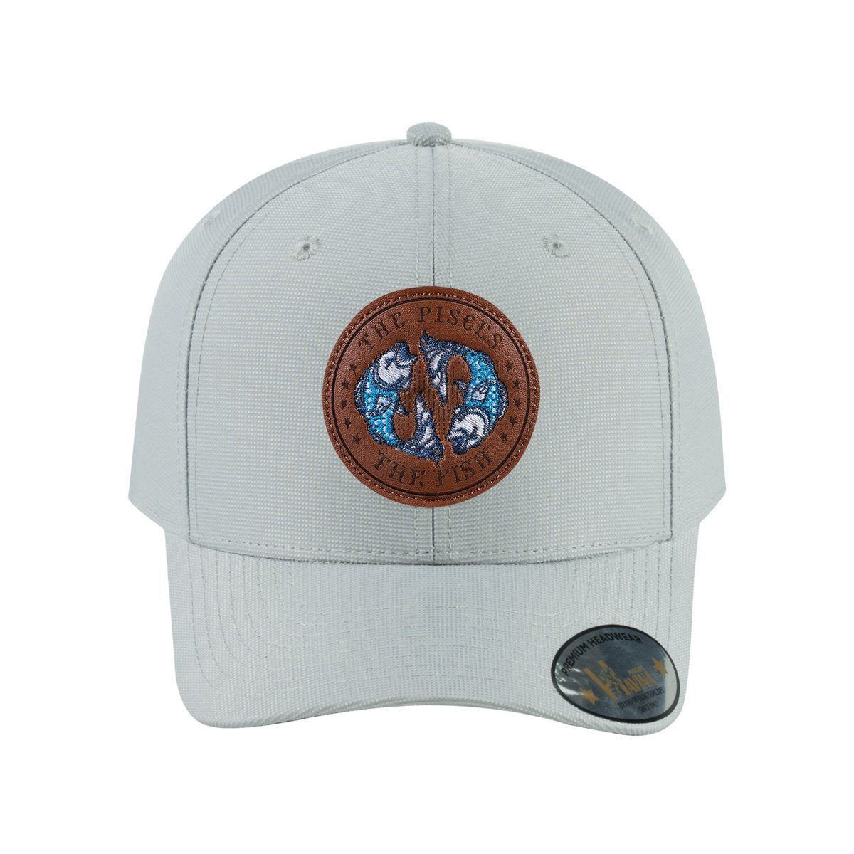 Pisces Zodiac V2 6-Panel Baseball Cap with Light Grey front and Light Grey back