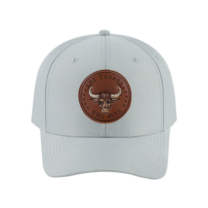 Taurus Zodiac V2 6-Panel Baseball Cap with Light Grey front and Light Grey back