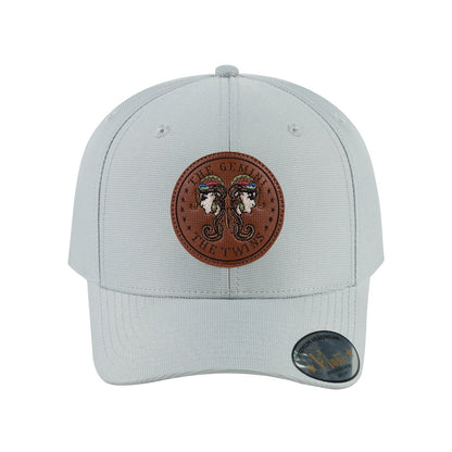 Gemini Zodiac V2 6-Panel Baseball Cap with Light Grey front and Light Grey back
