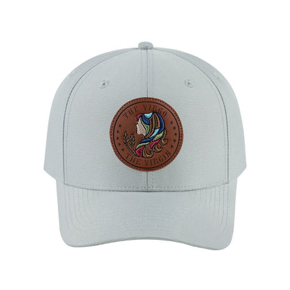 Virgo Zodiac V2 6-Panel Baseball Cap with Light Grey front and Light Grey back
