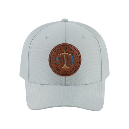Libra Zodiac V2 6-Panel Baseball Cap with Light Grey front and Light Grey back