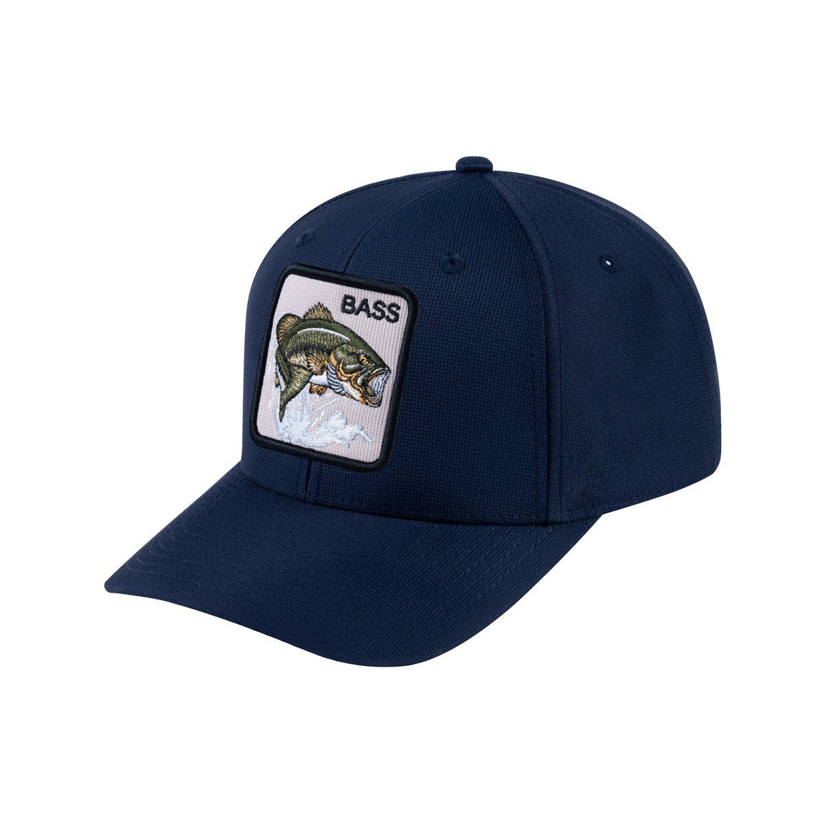Bass V2 6-Panel Baseball Cap with Navy front and Navy back