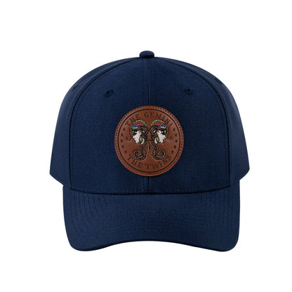 Gemini Zodiac V2 6-Panel Baseball Cap with Navy front and Navy back