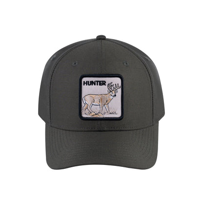 Hunter V2 6-Panel Baseball Cap with Olive front and Olive back