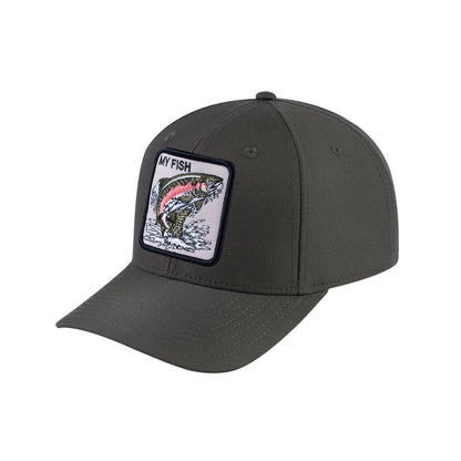 Salmon V2 6-Panel Baseball Cap with Olive front and Olive back
