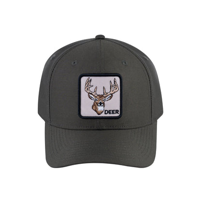 Deer V2 6-Panel Baseball Cap with Olive front and Olive back