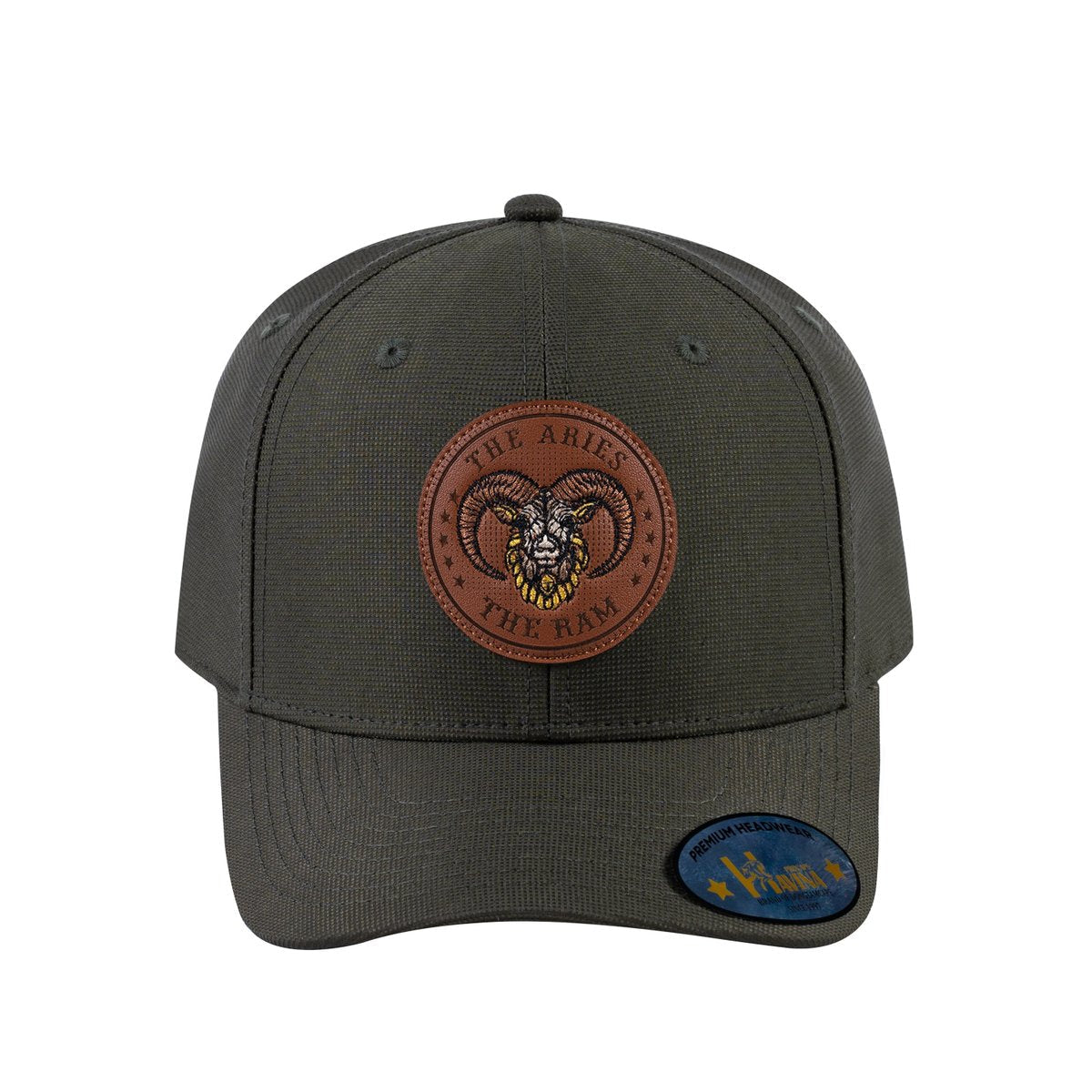 Aries Zodiac V2 6-Panel Baseball Cap with Olive front and Olive back