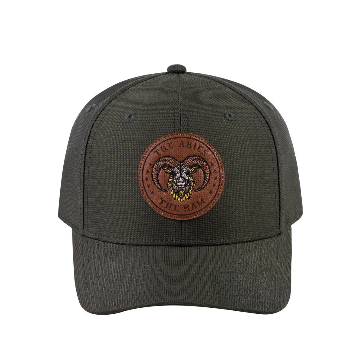 Aries Zodiac V2 6-Panel Baseball Cap with Olive front and Olive back