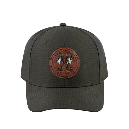 Gemini Zodiac V2 6-Panel Baseball Cap with Olive front and Olive back