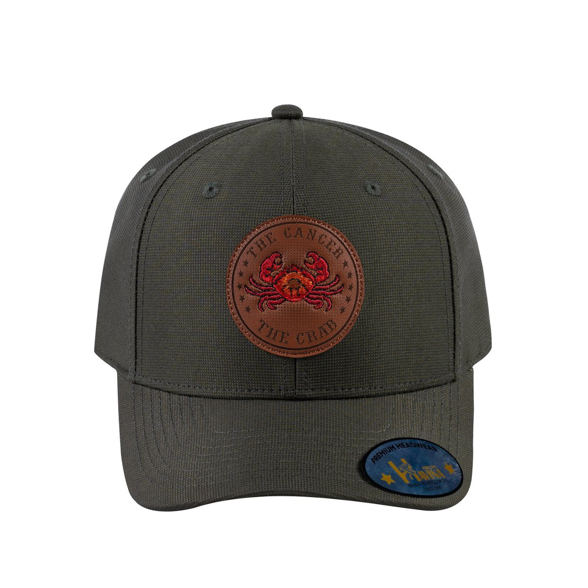 Cancer Zodiac V2 6-Panel Baseball Cap with Olive front and Olive back