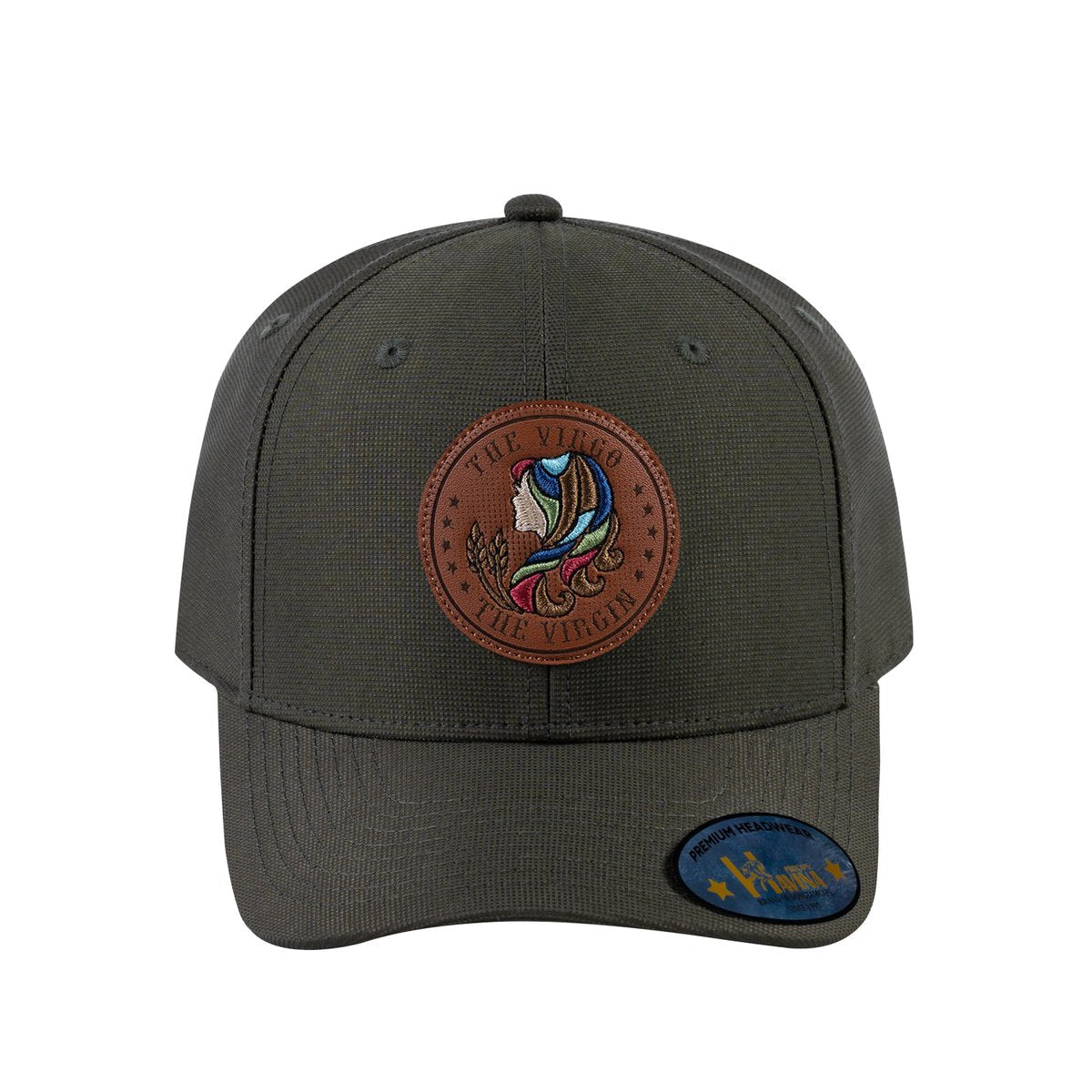 Virgo Zodiac V2 6-Panel Baseball Cap with Olive front and Olive back