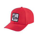 Fishing V2 6-Panel Baseball Cap with Red front and Red back