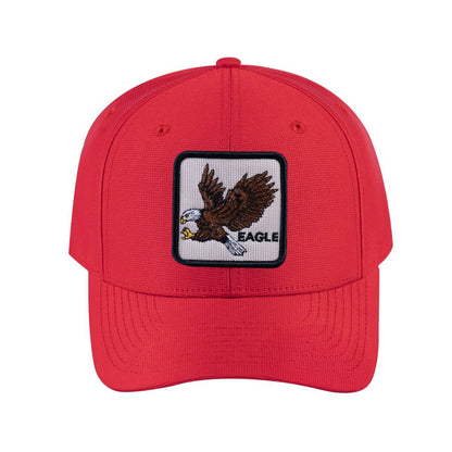 Eagle V2 6-Panel Baseball Cap with Red front and Red back