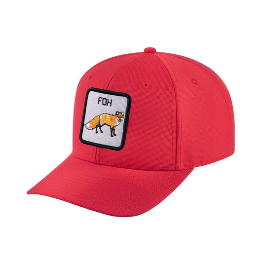 Fox V2 6-Panel Baseball Cap with Red front and Red back