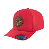 Taurus Zodiac V2 6-Panel Baseball Cap with Red front and Red back
