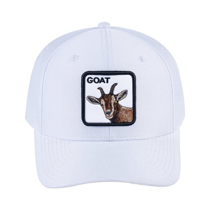 Goat V2 6-Panel Baseball Cap with White front and White back