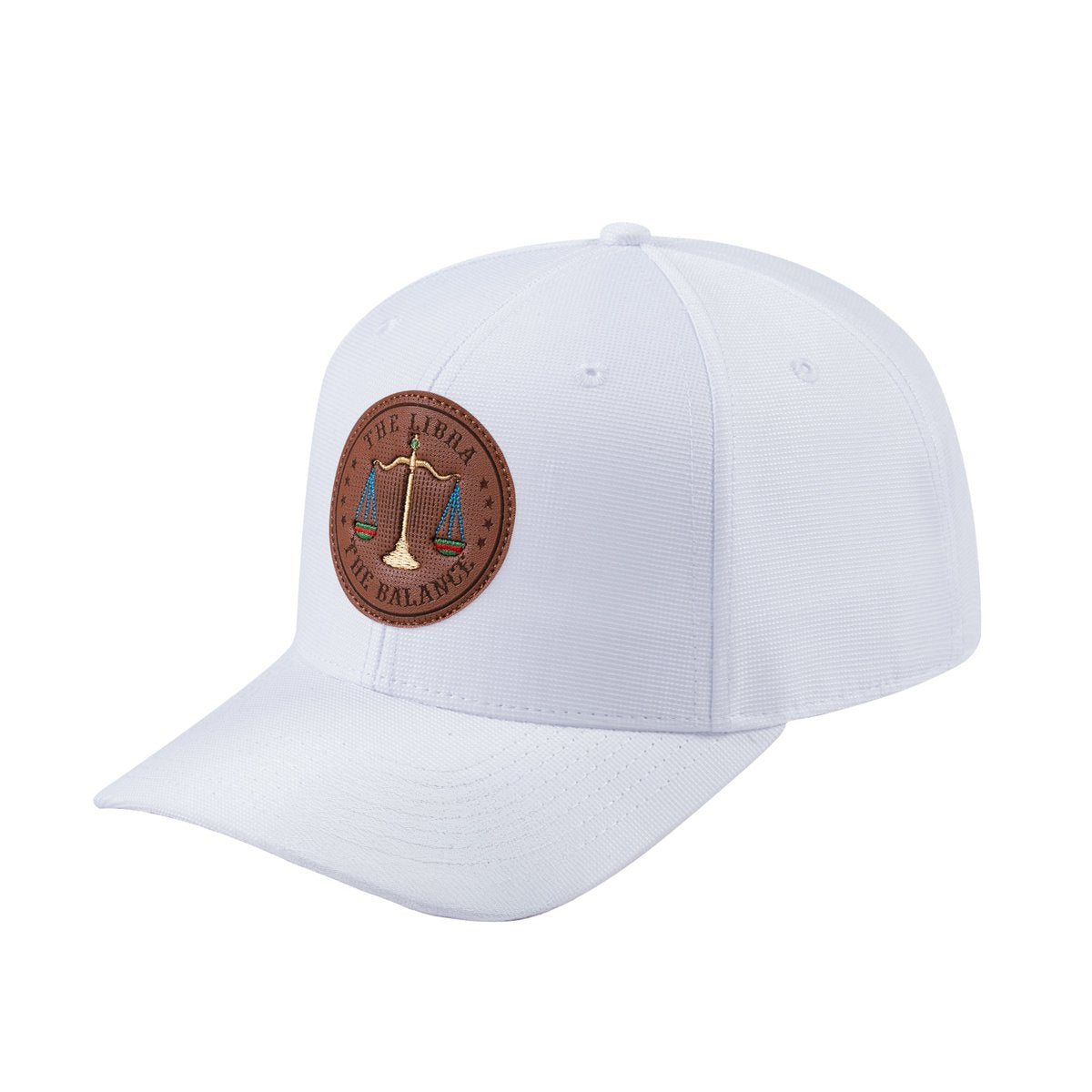 Libra Zodiac V2 6-Panel Baseball Cap with White front and White back