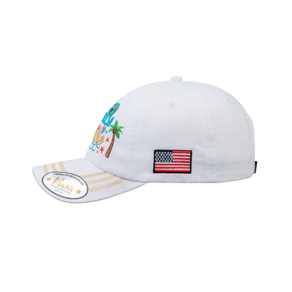 Family Cruise, Traveling 6-Panel Baseball Cap with White front and White back