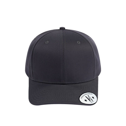 Blank 6-Panel Baseball Cap with Dark Grey front and Dark Grey back